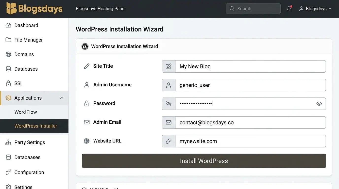 How to install WordPress