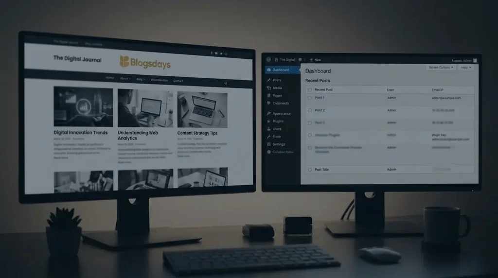 WordPress dashboard
